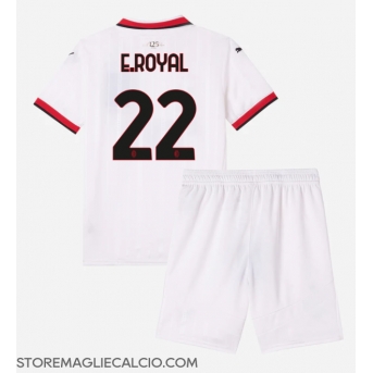 AC Milan Emerson Royal #22 Maglia Gara Trasferta Repliche 2024-25 Bambino Maniche Corte